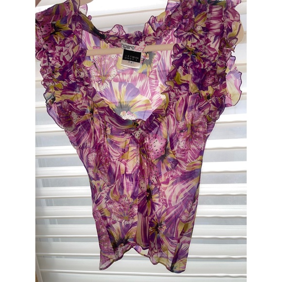 Vintage Ungaro Silk Floral Blouse - US 6 - Picture 10 of 11